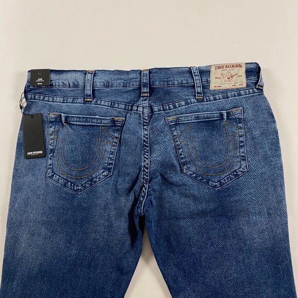 NWT True Religion Geno Relaxed Slim Jeans Men's 44 Stretch Medium Ink Blue SN - Picture 3 of 16